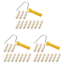 33 Piece 6 Inch Foam Roller Brushes Kit Paint Roller Refills Paint Roller Covers Home Repair Paint Roller Kits