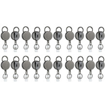 20Er Pack Schwer Last Einziehbarer Ausweis Halter Rollen, Metall Ausweis Halter mit Gürtel Clip Schlüssel Anhänger für Namens Karten Schlüssel