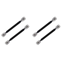 4 Pack 40cm RF Coaxial Cable Window/Door Pass Through Flat Cable, SO239 UHF Female to UHF Female,50 Ohm