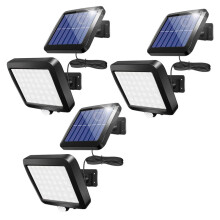 3X Solar Power Wall Light Outdoor Motion Sensor Light 56 LED Security Night Light for Garden Garage Driveway Porch Fence