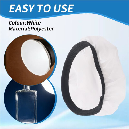4Pcs 18cm Light Diffuser,Soft Diffuser Lamp Cover White Lamp Shade Diffuser,for Studio Strobe Reflectors