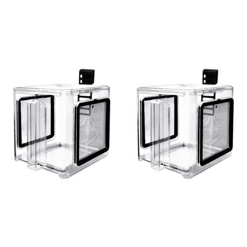 2X Fish Breeding Box, Acrylic Fish Isolation Box Hanging Aquarium Hatchery Tank