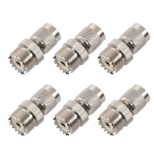 6X TNC Male to PL259 UHF Female Adapter Connector,Silver