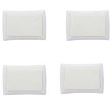 4Stück 7.2 x 5.2 x 2.1cm Lehrer Tintenstempel und Tampon Kinder Spielzeug - Weiss