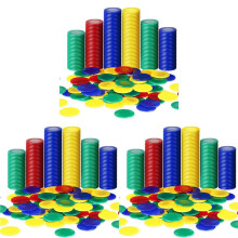 1200 Pièces de Jetons de Poker en Plastique Jetons de Jeu 4 Couleurs Carte de Compteur pour AU Jeu Compter La Carte de Jetons de Jeu de Bingo, 4
