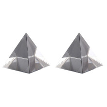 2X Prisma Optische Glas Pyramide 40 mm Hohes Rechteckiges Polyeder Geeignet für Unterrichts Experimente