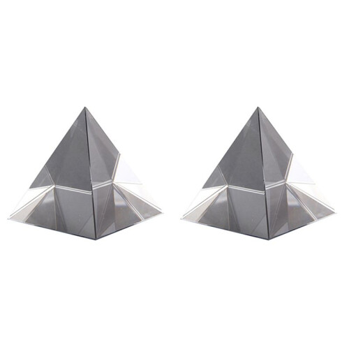 2X Prisma Optisk Glaspyramid 40 mm Hög Rektangulär Polyeder Lämplig för Undervisningsexperiment