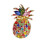 Épingle ananas créative avec diamants brillants pour un-couleur 1