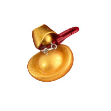 Fashionable Ingot Resin Keychain Ornament For Women Bag-Gold