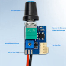 4PCS DC12V 4 Pin PWM Fan Speed Controller Board with Knob Electrical Equipment Governor for Computer Case Fans