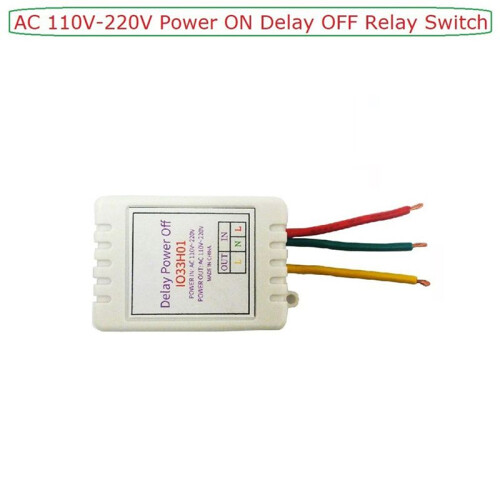 5X 1-480Min Timer Adjustable Disconnect Delay Controller AC110V 220V Power- Delay OFF Relay  7A Voltage Output B 2