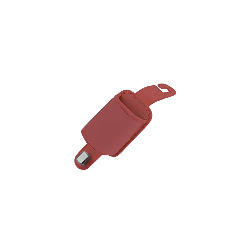 Car Headrest Hook With Cup Holder, Pu Leather Dual Hook Car Seat Organizer For Bags And Drinks Red 9771547623434