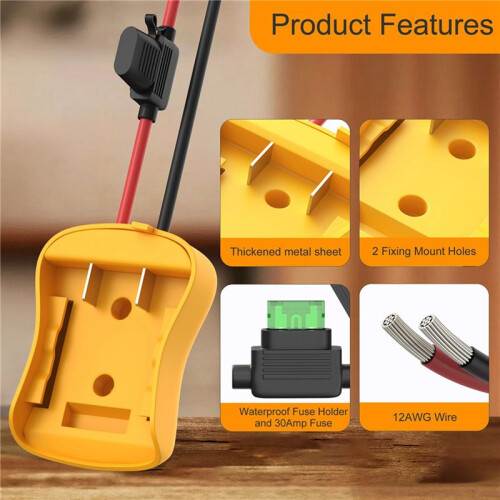 2X for  18V Battery DIY with  Converter Power Tool Lithium Battery Output Adapter 1