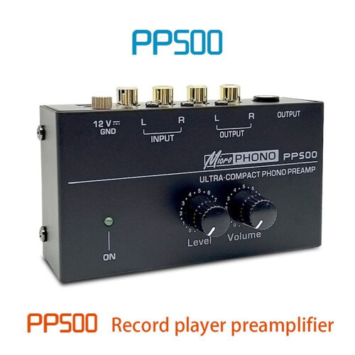 3X PP500 Record Player Preamplifier Vinyl Turntable Amplifier Preamplifier Turntable Volume Control Amplifier US PLUG 2
