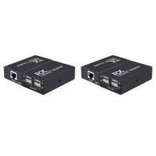 2X 120M USB Extender 4 Port USB1.1 Hub Extender over RJ45 Ethernet USB UTP Extension Transmitter Receiver-US Plug