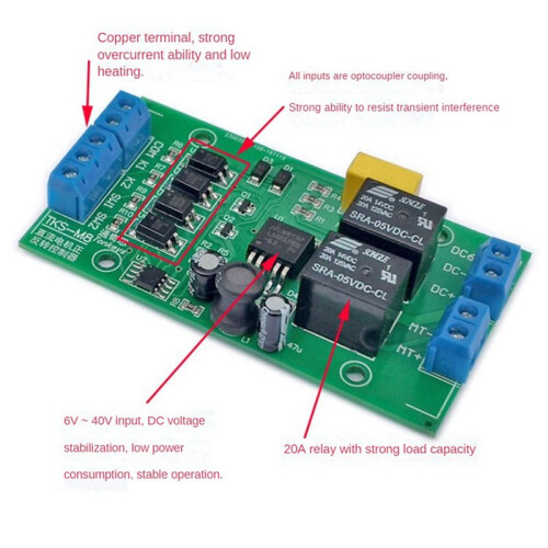 2X  6V 12V 24V  Motor Forward and Reverse Controller 20A with Limit Relay Driver Lifting Control Board P0 1