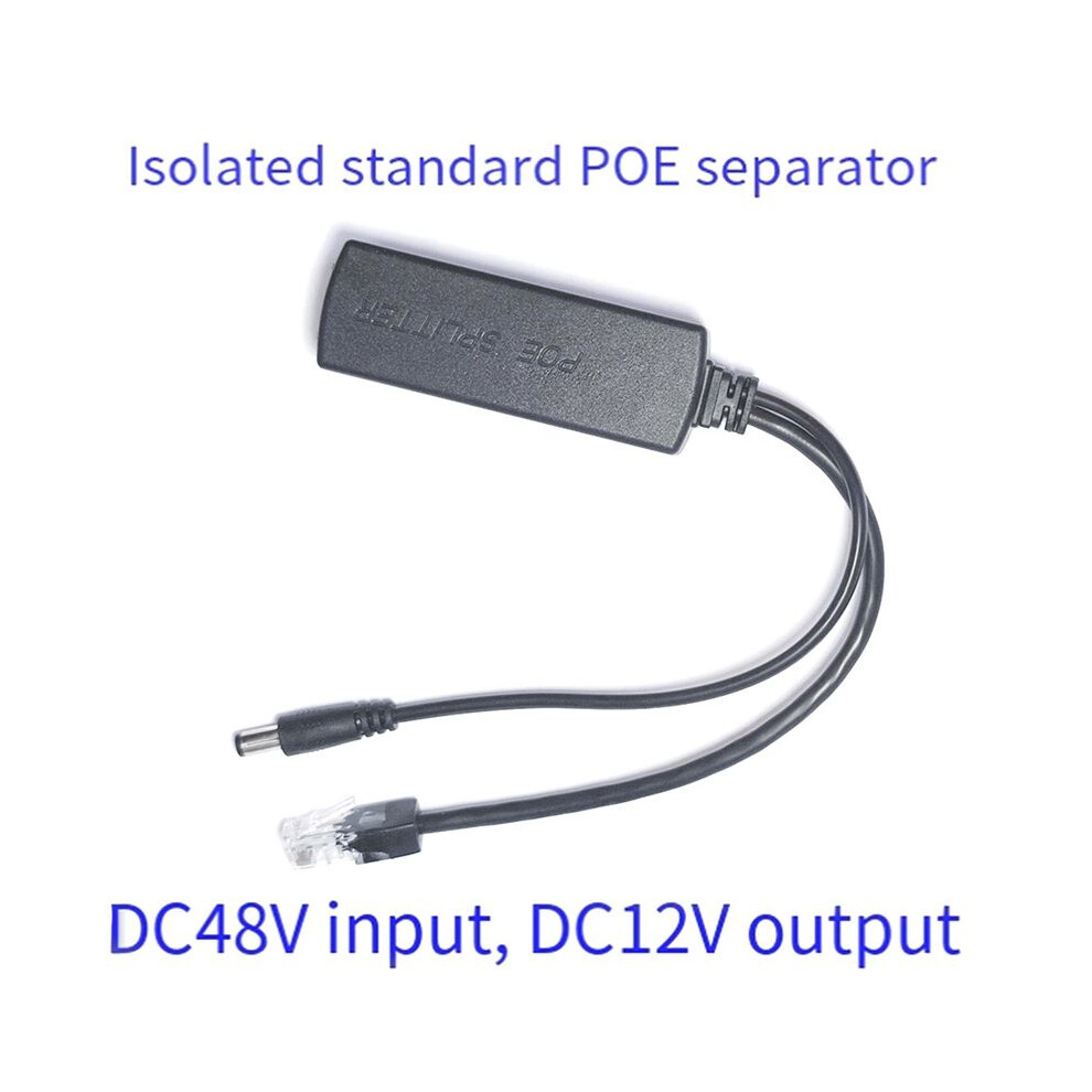 5X Gigabit Poe Splitter 10/100Mbps Poe Splitter Output 12V Power Over Ethernet Ieee 802.3Af Black 6034215233186