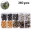 Set di 200 occhielli Kit di attrezzi per occhielli Set di pinze per occhielli Strumento per occhielli Occhielli per teloni Occhielli da 6 mm 1