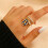 Bague Crucifix vierge pour croyants, Construction en cuivre, 2