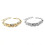 Daily Wear Wrist Bangle Gold Silver Leaf Adjustable-Silver 2