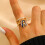 Bague Crucifix vierge pour croyants, Construction en cuivre, 4