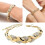 Daily Wear Wrist Bangle Gold Silver Leaf Adjustable-Silver 3