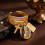 Bague Crucifix vierge pour croyants, Construction en cuivre, 6