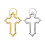 Secure Gothic Crucifix Clip Closed Ring Design Carabiner-Gold 2