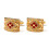 Men's Stylish Professional Round Cufflinks Featuring Cubic-A 6