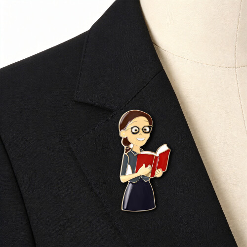 Broche élégante pour enseignante, épingle à revers Unique, 1