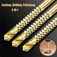 12Pcs Cobalt Drill Bit Set Hole Saw Grooving Set Woodworking Sawtooth Drill Slotted Drill