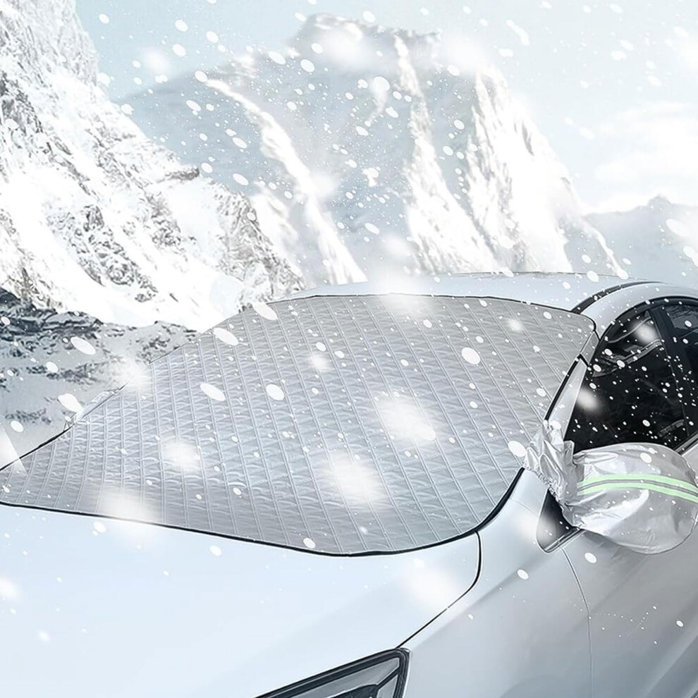 Car Windshield Cover For Nissan Altima 20182025, Thickened Fourlayer Frost Protector, Allseason Sun And Snow Shield Silver 9073542769729