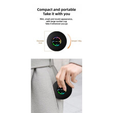 3X Speaker Waterproof Audio Wireless Shower Speakers RGB Light Suction Cup Speaker, Black