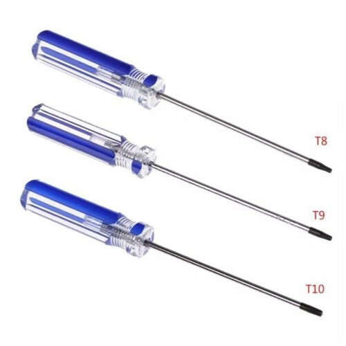 6x T8/T9/T10 Tamper Proof Screwdriver Security Torx Driver Disassembly for  Ps3 2