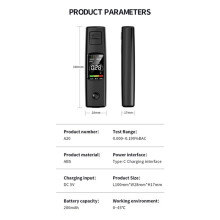 2X Alcohol Tester Professional High Sensitivity Breathalyzer Non-Contact Alcoholometer Rechargeable Breathalyzer B
