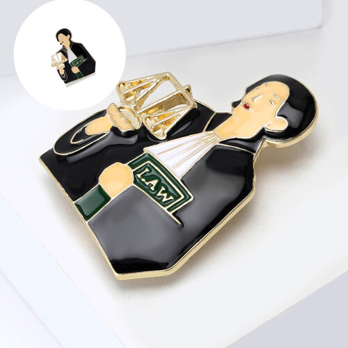 Broche portative sur le thème de la profession juridique, 1