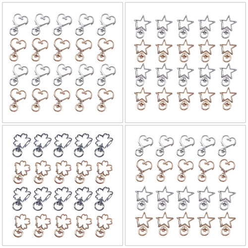 Pack de 20 modèles de porte-clés en métal rotatifs-Ensemble 4 1