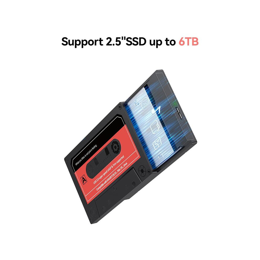 5X Ssd Enclosure, 2.5Inch Hard Drive Enclosure To Usb3.0 Adapter External Converter Ssd Case For 4712778233523