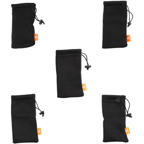 HAWEEL 25-Pack Nylon Mesh Drawstring Storage Pouch Bag - 3.5 X 7.3 Inch Multi Purpose Outdoor Activity Pouch(Black) 2