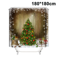 Décoration de salle de bain « Splendeur de Noël », écologique, non toxique, sûre, impression HD, durable