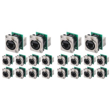 20 Pezzi Presa per Chassis Ethercon Rj45, Connettore Passante Ethercon NE8FDP, Presa per Montaggio A Pannello RJ45 Cat5 Serie D