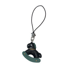 Bright Colorful Horse Charm Phone Lanyard Keychain-Black