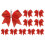 Lightweight Portable Bowknot Keyring Fabric Alloy Secure-Red 1