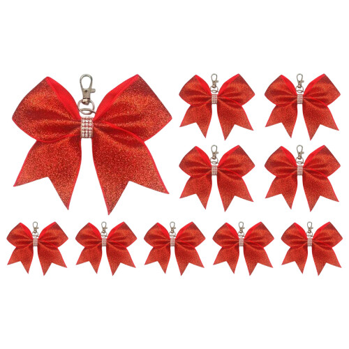 Lightweight Portable Bowknot Keyring Fabric Alloy Secure-Red