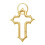 Secure Gothic Crucifix Clip Closed Ring Design Carabiner-Gold 1