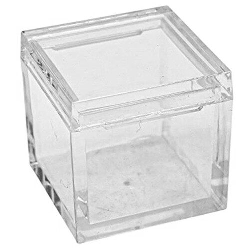 60Pcs Acrylic Box Trays for 0.39Inch 10mm Elements Cubes Clear Case Periodic Table Bracket for Elements Collections 1