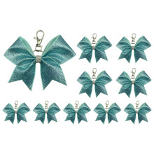 Sturdy Secure Hook Key Ring Bowknot Design Shining Fabric-blue