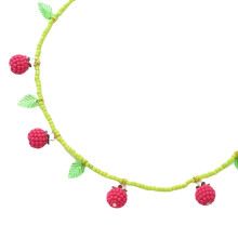 Charm Gift Raspberry Pendant Necklace Crafted from Acrylic with