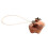 Sturdy Resin Material Pig Keychain Lightweight and-brown 1