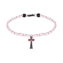 Baseball Cord Crosses Necklace For Active Individuals Low-SS6
